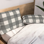 Gingham Cloth / Charcoal Checks Pillow Sham Gallery Image 2