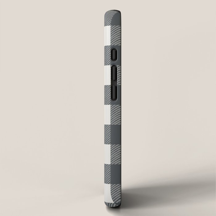 Gingham Cloth / Charcoal Checks iPhone Case Gallery Image 2