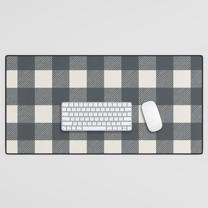 Gingham Cloth / Charcoal Checks Desk Mat Gallery Image 1