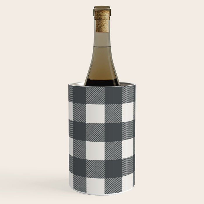 Gingham Cloth / Charcoal Checks Wine Chiller Gallery Image 2