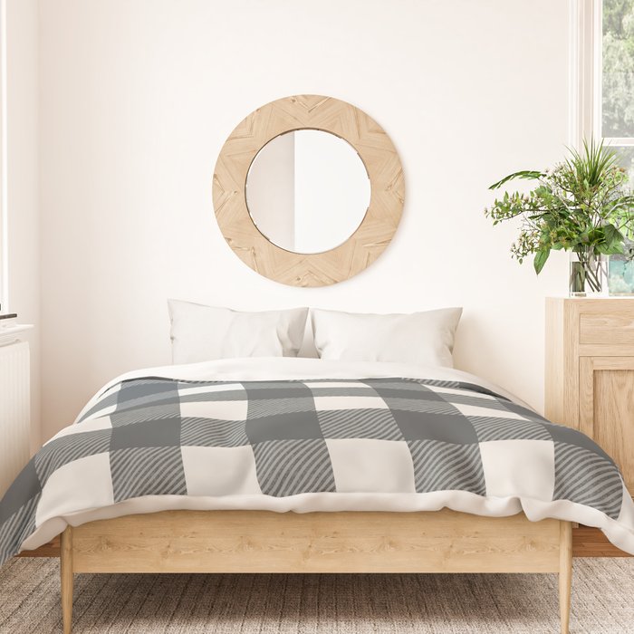 Gingham Cloth / Charcoal Checks Duvet Cover Gallery Image 3