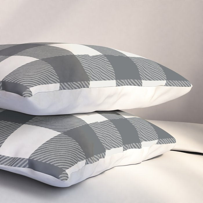 Gingham Cloth / Charcoal Checks Pillow Sham Gallery Image 3