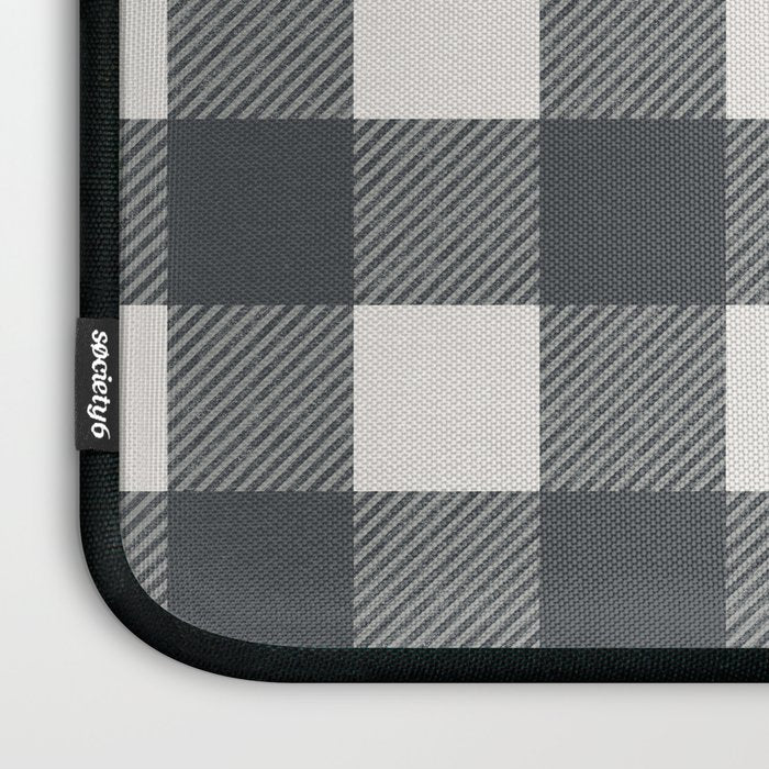 Gingham Cloth / Charcoal Checks Laptop Sleeve Gallery Image 3