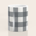 Gingham Cloth / Charcoal Checks Coffee Mug Gallery Image 4