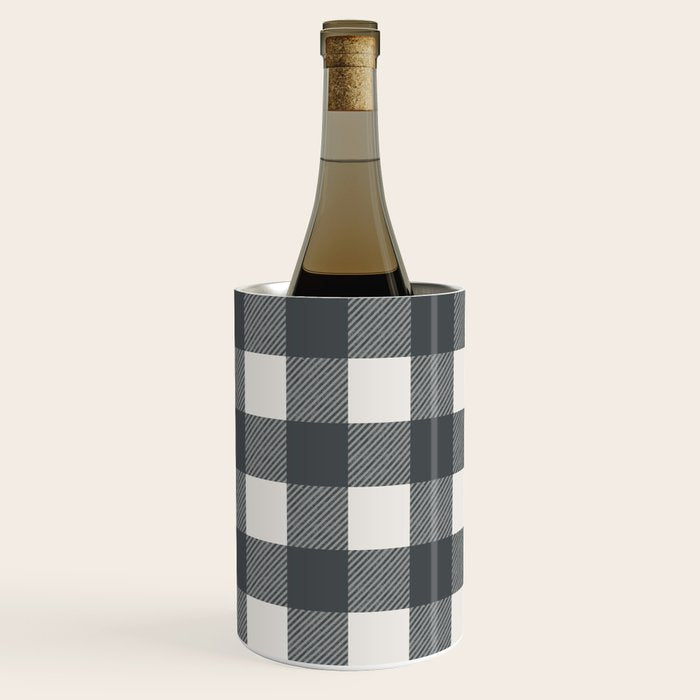 Gingham Cloth / Charcoal Checks Wine Chiller Gallery Image 1