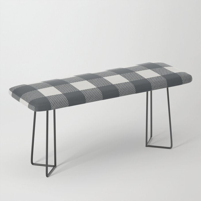 Gingham Cloth / Charcoal Checks Bench Gallery Image 1