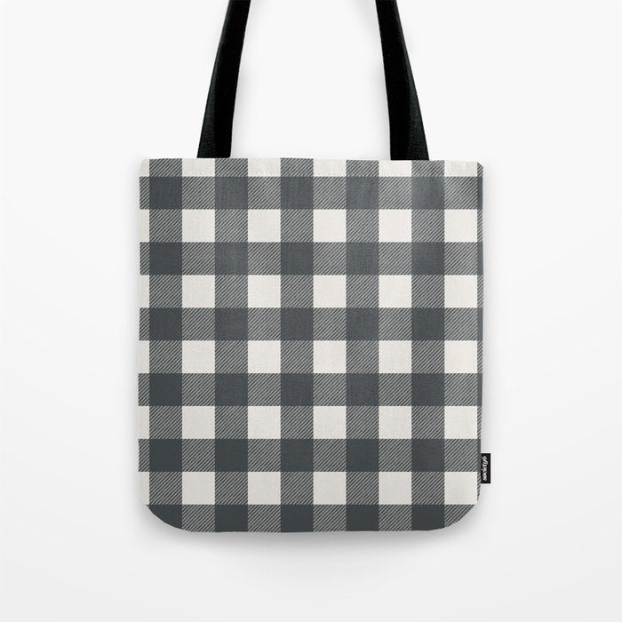 Gingham Cloth / Charcoal Checks Tote Bag Gallery Image 1