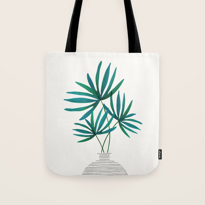 Fan Palm Bouquet Still Life Tote Bag Gallery Image 1