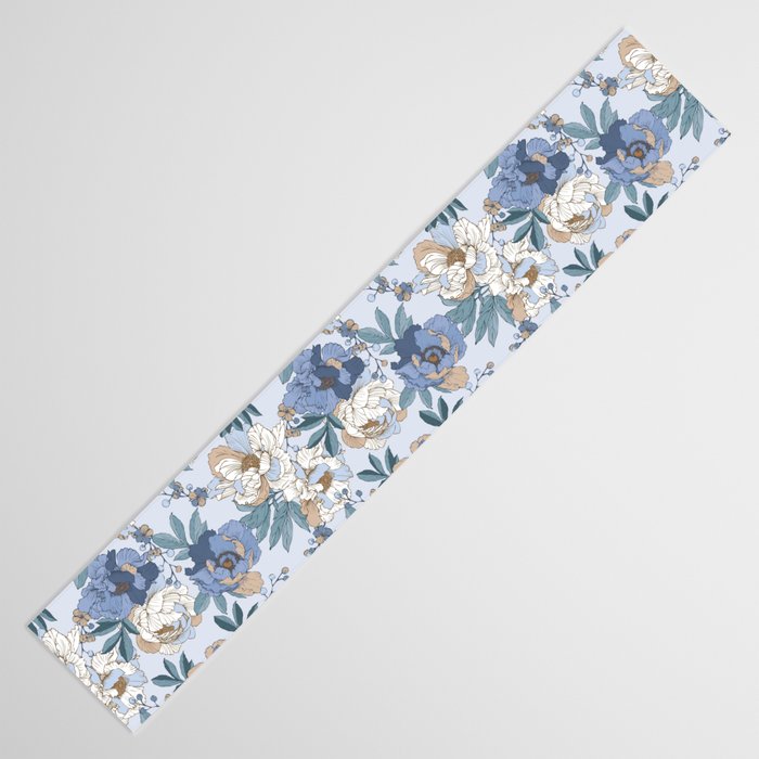  lush blue peonies  Table Runner Gallery Image 3