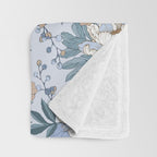  lush blue peonies  Throw Blanket Gallery Image 3