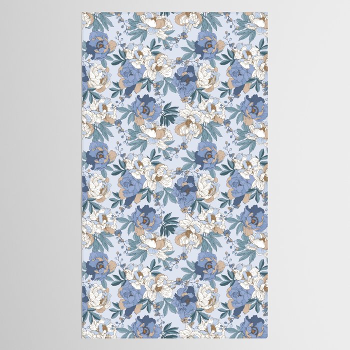  lush blue peonies  Tablecloth Gallery Image 2