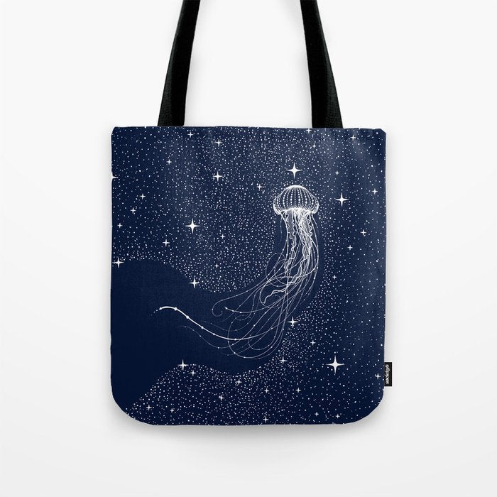starry jellyfish Tote Bag Gallery Image 1