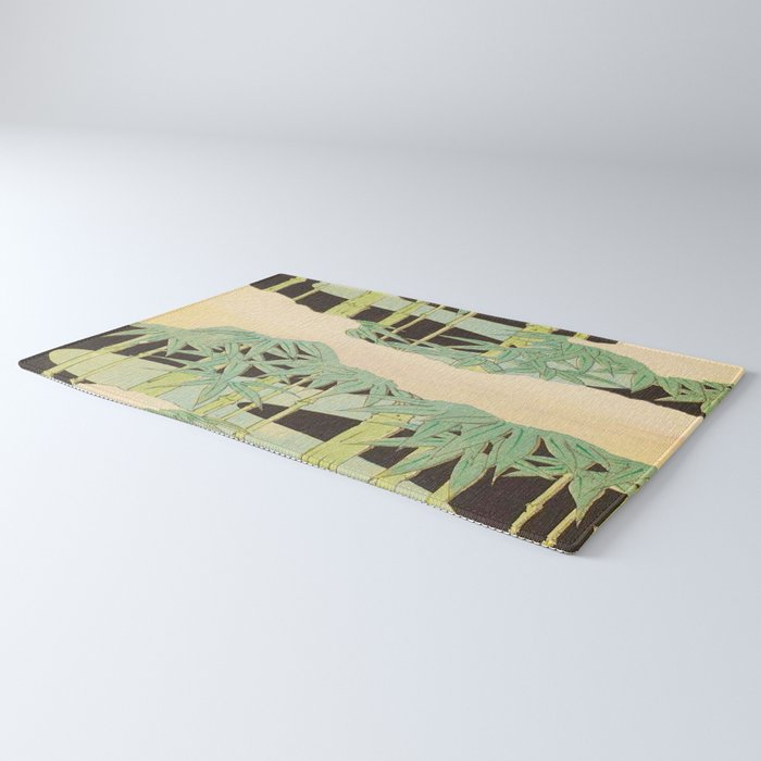 Shin-Bijutsukai â Japanese Design Bamboo At Night Rug Gallery Image 3