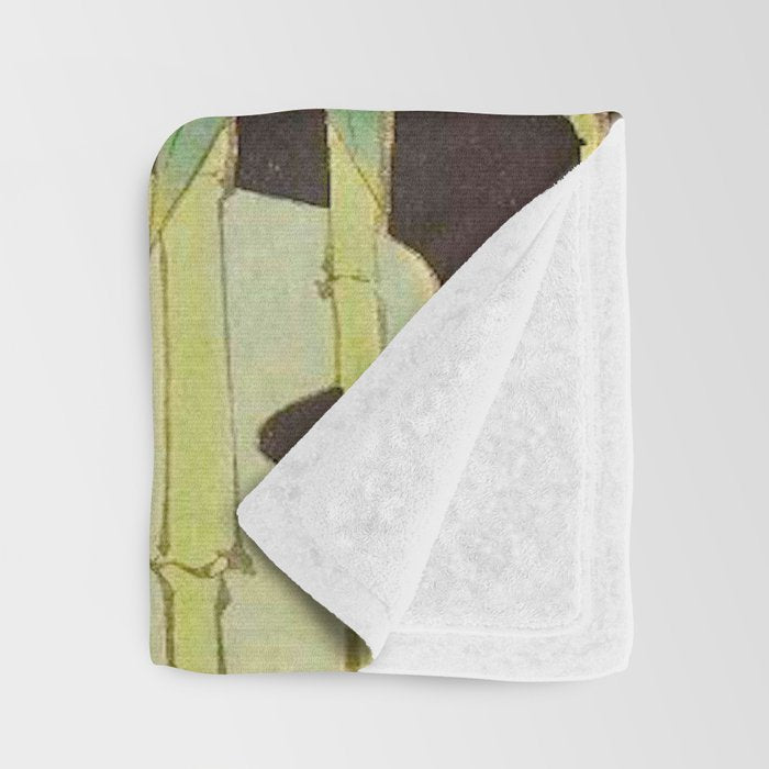 Shin-Bijutsukai â Japanese Design Bamboo At Night Throw Blanket Gallery Image 3
