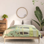 Shin-Bijutsukai â Japanese Design Bamboo At Night Comforter Gallery Image 3