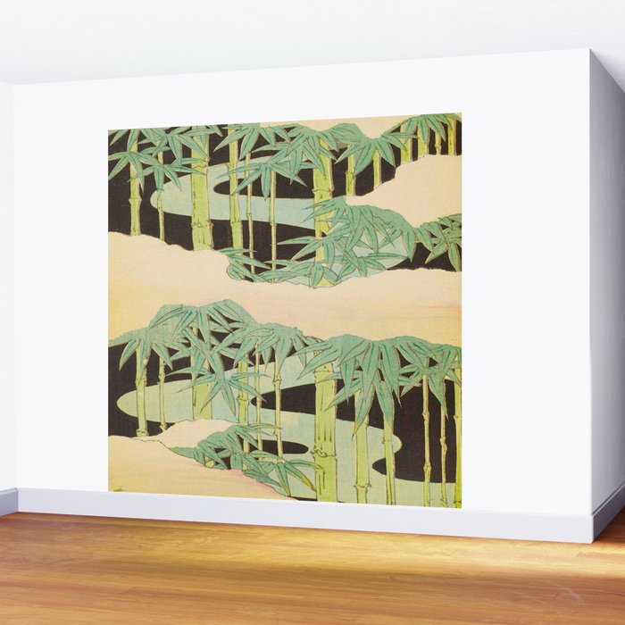 Shin-Bijutsukai â Japanese Design Bamboo At Night Wall Mural Gallery Image 2