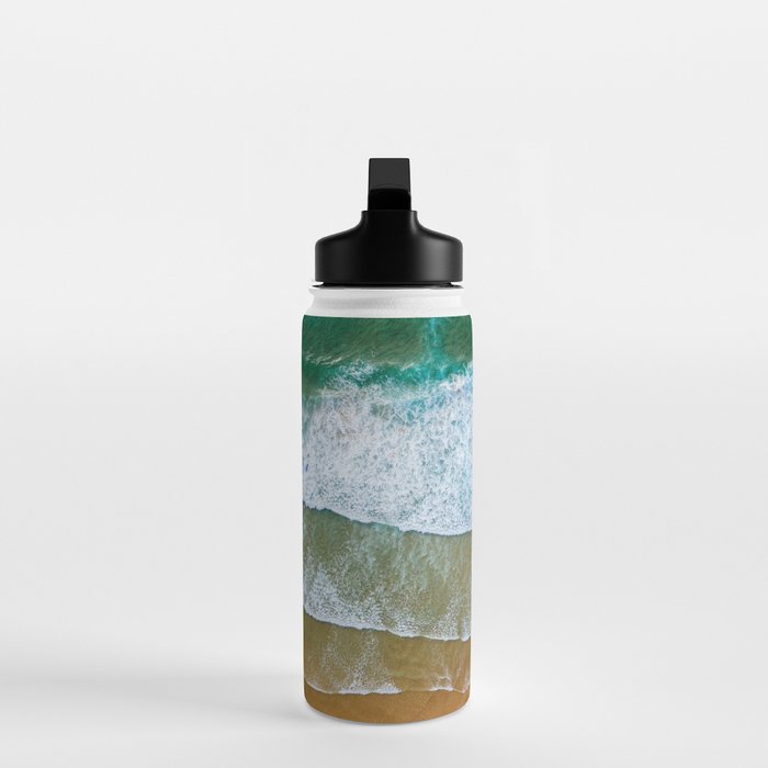 Ocean Waves Crushing On Beach, Drone Photography, Aerial Photo, Ocean And Beach Wall Art Print Decor Water Bottle Gallery Image 3