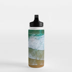 Ocean Waves Crushing On Beach, Drone Photography, Aerial Photo, Ocean And Beach Wall Art Print Decor Water Bottle Gallery Image 3