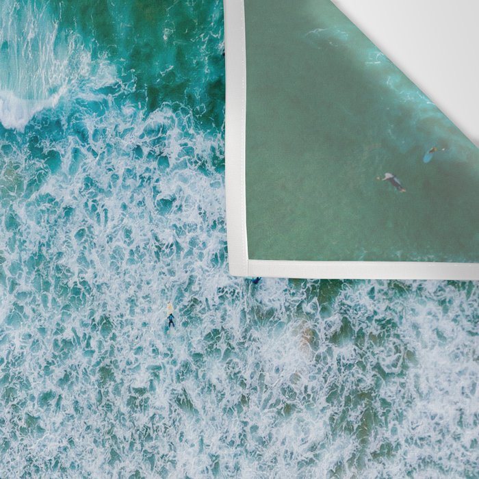 Ocean Waves Crushing On Beach, Drone Photography, Aerial Photo, Ocean And Beach Wall Art Print Decor Wall Tapestry Gallery Image 3