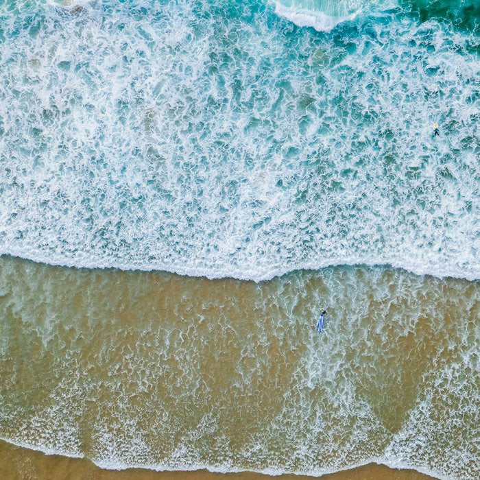Ocean Waves Crushing On Beach, Drone Photography, Aerial Photo, Ocean And Beach Wall Art Print Decor Coffee Mug Gallery Image 2