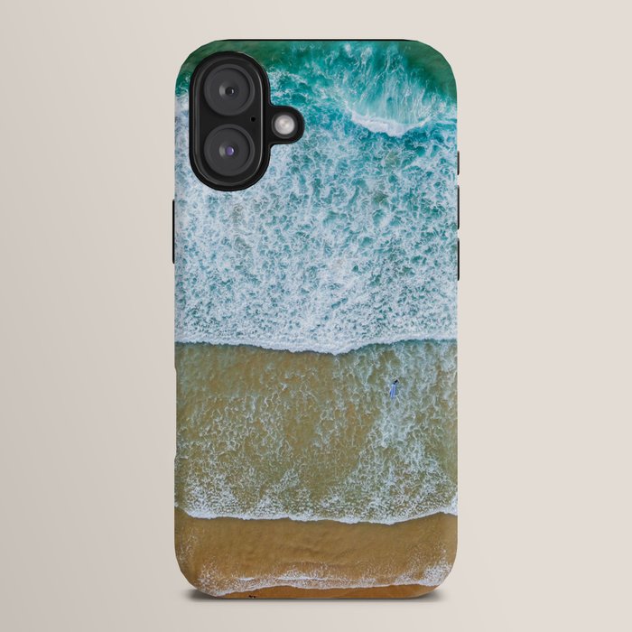 Ocean Waves Crushing On Beach, Drone Photography, Aerial Photo, Ocean And Beach Wall Art Print Decor iPhone Case Gallery Image 14