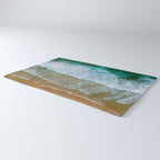 Ocean Waves Crushing On Beach, Drone Photography, Aerial Photo, Ocean And Beach Wall Art Print Decor Rug Gallery Image 3