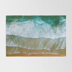 Ocean Waves Crushing On Beach, Drone Photography, Aerial Photo, Ocean And Beach Wall Art Print Decor Rug Gallery Image 2