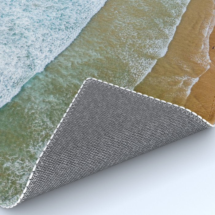 Ocean Waves Crushing On Beach, Drone Photography, Aerial Photo, Ocean And Beach Wall Art Print Decor Rug Gallery Image 4