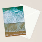 Ocean Waves Crushing On Beach, Drone Photography, Aerial Photo, Ocean And Beach Wall Art Print Decor Stationery Card Gallery Image 2