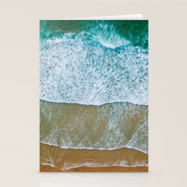Ocean Waves Crushing On Beach, Drone Photography, Aerial Photo, Ocean And Beach Wall Art Print Decor Stationery Card Gallery Image 2