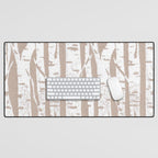 Woodcut Birches Desk Mat Gallery Image 1