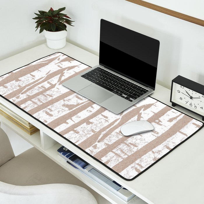 Woodcut Birches Desk Mat Gallery Image 2