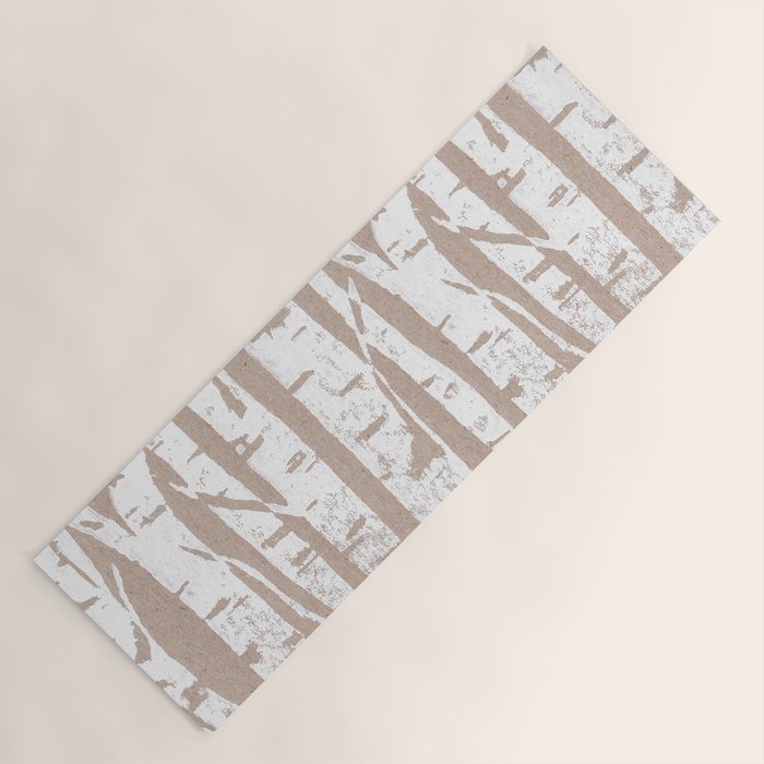 Woodcut Birches Yoga Mat Gallery Image 1