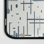 Mid-Century Modern Kinetikos Pattern in Neutral Blue Gray Tones on Nearly White Laptop Sleeve Gallery Image 3