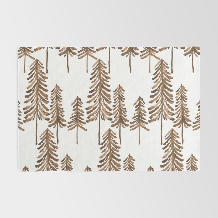 Pine Trees - Sepia Palette Rug Gallery Image 2