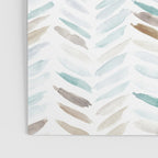 Artistic herringbone - watercolor chevron in blue and earthy Poster Gallery Image 3