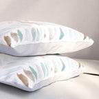 Artistic herringbone - watercolor chevron in blue and earthy Pillow Sham Gallery Image 3