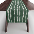 Emerald Herringbone Stripes Table Runner Gallery Image 1