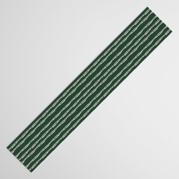 Emerald Herringbone Stripes Table Runner Gallery Image 3