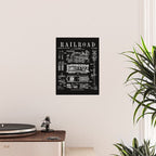 Railroad Railway Steam Locomotive Train Vintage Patent Print Poster Gallery Image 2