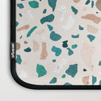 Terrazzo Memphis beige turquoise brown white Laptop Sleeve Gallery Image 3