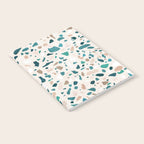 Terrazzo Memphis beige turquoise brown white Notebook Gallery Image 2