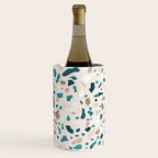 Terrazzo Memphis beige turquoise brown white Wine Chiller Gallery Image 1
