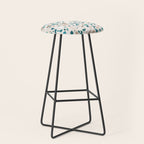 Terrazzo Memphis beige turquoise brown white Stool Gallery Image 1