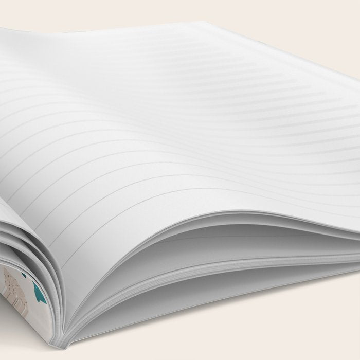 Terrazzo Memphis beige turquoise brown white Notebook Gallery Image 2