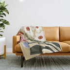 Fragile botanic  Throw Blanket Gallery Image 1
