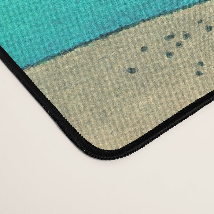 Sunrise at Shinzenn - Nature Ukiyo Landscape in Green, Blue and Orange Desk Mat Gallery Image 4