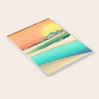 Sunrise at Shinzenn - Nature Ukiyo Landscape in Green, Blue and Orange Notebook Gallery Image 3