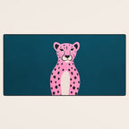 The Stare: Night Race Pink Cheetah Edition Desk Mat Gallery Image 3