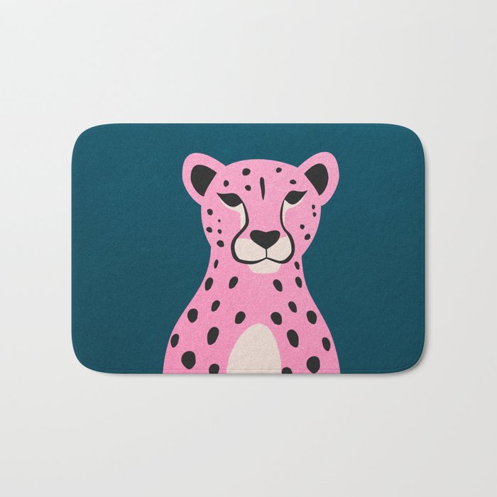 The Stare: Night Race Pink Cheetah Edition Bath Mat Gallery Image 1